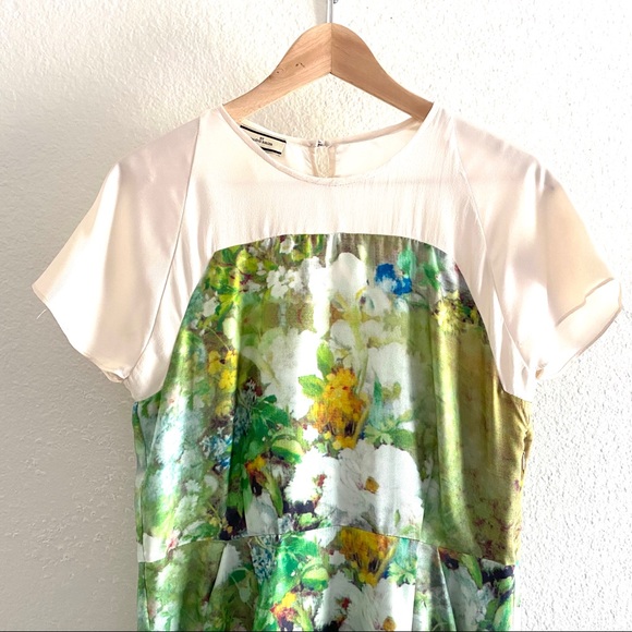 SOLD Malene Birger $795 silk twill floral dress - Picture 5 of 10